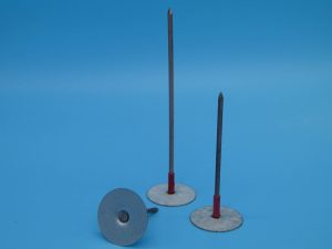 Weldpin, Cu Steel, 2.7dia CDF3-PAP-ISOL Insd Hd Shank - With insulated head and pin