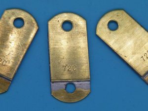 Fusible Link, Brass, 72 Deg C,58mm L x 25 mm W, 40mm pin center DA62014 Final